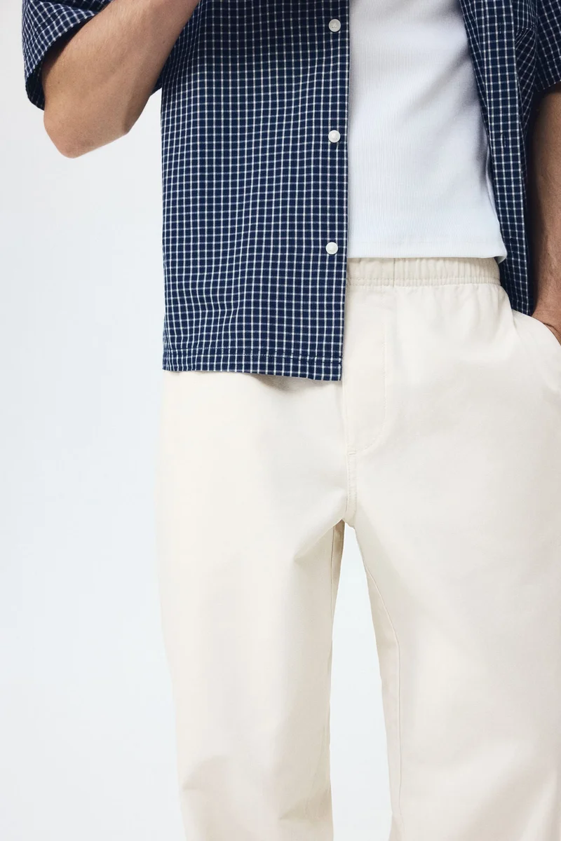 H&M Loose Fit Cotton canvas trousers