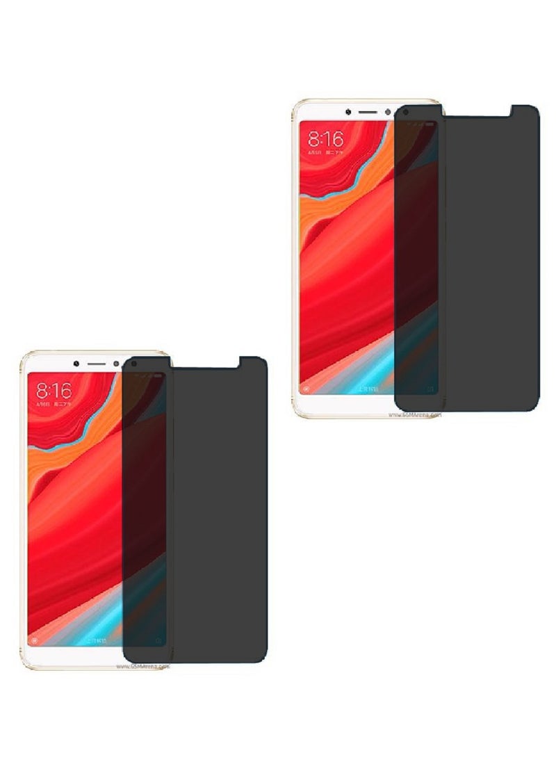 Super 2 Pieces Tempered Glass Screen Protector Anti-Spy Privacy Designed For Xiaomi Redmi S2 Full Screen Coverage And Bubble Free - Image 1