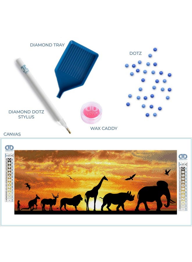 DIAMOND DOTZ African Sky Diamond Painting Kits for Adults - Diamond Art Kits a Relaxing Creative Craft Kit with Dotz Gems 28x8 - Image 4