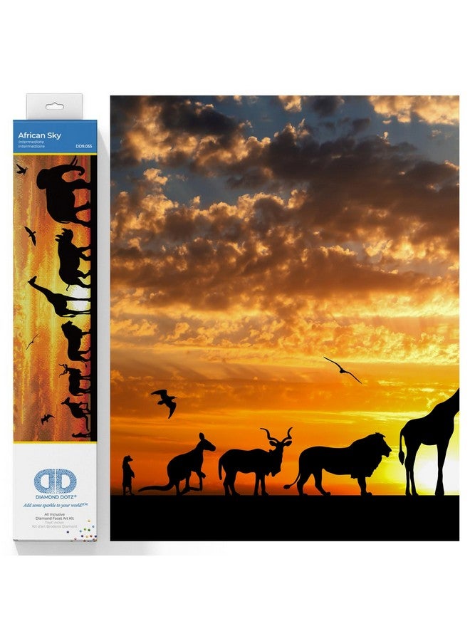 DIAMOND DOTZ African Sky Diamond Painting Kits for Adults - Diamond Art Kits a Relaxing Creative Craft Kit with Dotz Gems 28x8 - Image 1