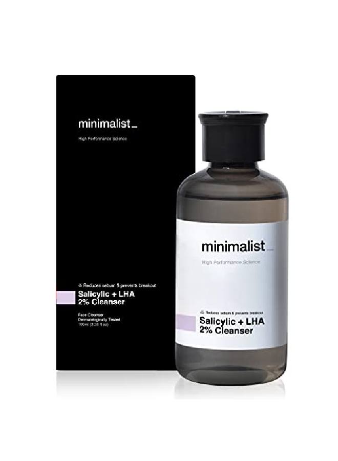 MINIMALIST 2% Salicylic Acid Face Wash For Oily Skin | Sulphate Free Anti Acne Face Cleanser With Lha Zinc For Acne Or Pimples | Men Women 100 Ml  - Image 2