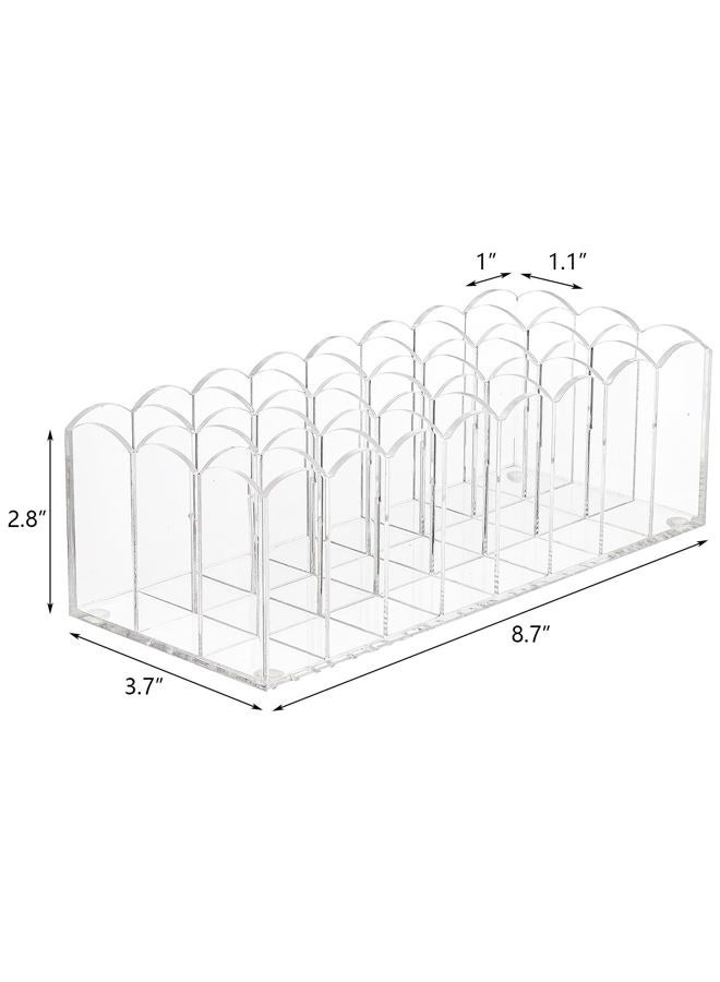Hedume حامل ملمع شفاه من 2 عبوة، منظم أكريليك لملمع الشفاه ومستحضرات التجميل بـ 24 مساحة، صندوق عرض ملمع الشفاه للمنتجات الطويلة - Image 4