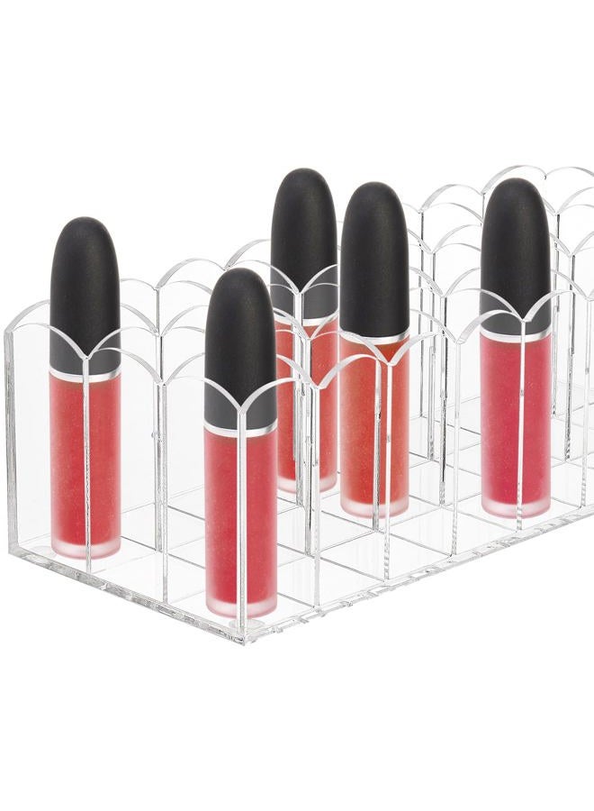 Hedume حامل ملمع شفاه من 2 عبوة، منظم أكريليك لملمع الشفاه ومستحضرات التجميل بـ 24 مساحة، صندوق عرض ملمع الشفاه للمنتجات الطويلة - Image 2