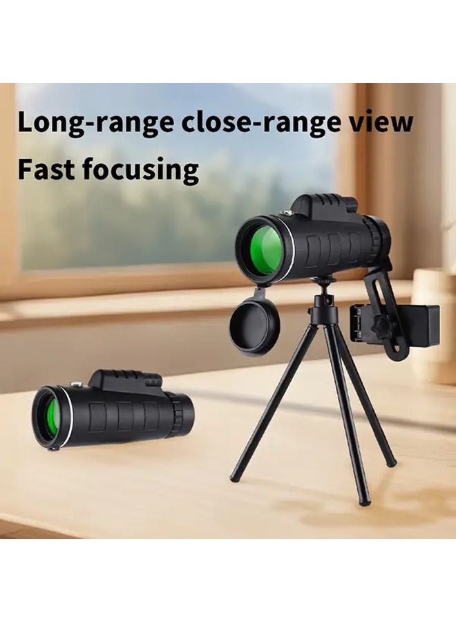 Professional 10x40 HD Monocular Telescope With Phone Clip And Tripod For Bird Watching Astronomy - Image 5