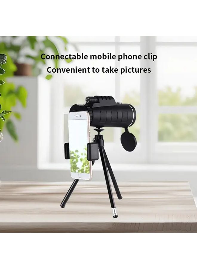 Professional 10x40 HD Monocular Telescope With Phone Clip And Tripod For Bird Watching Astronomy - Image 4