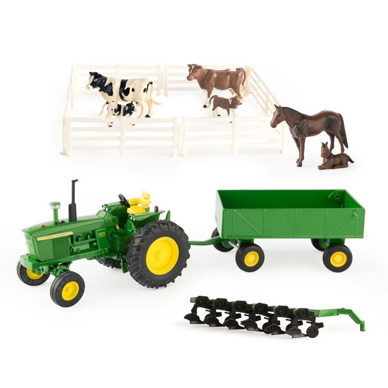 TOMY John Deere Farm Toy Playset - 1:32 Scale - Includes Die-Cast Tractor Toy, Farm Animal Toys, and Farming Accessories - Toddler Toys Ages 3 Years and Up - Image 1