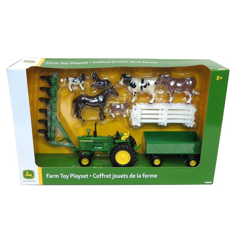 TOMY John Deere Farm Toy Playset - 1:32 Scale - Includes Die-Cast Tractor Toy, Farm Animal Toys, and Farming Accessories - Toddler Toys Ages 3 Years and Up - Image 2