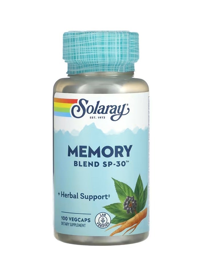 SOLARAY مزيج الذاكرة SP-30 بلس دعم عشبي 100 كبسولة نباتية
