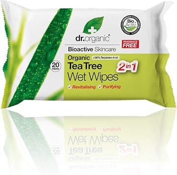 dr.organic مناديل دكتور أورجانيك شجرة الشاي 2 في 1 - Image 1