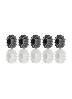 GNAFOTU 10 Pcs Silicone Dryer Balls, Reusable Dryer Balls for Anti-winding Clothes & Deep Cleaning Natural Fabric Softener for Reduce Clothing Wrinkles (Gray, White)  - Image 1