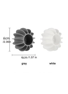 GNAFOTU 10 Pcs Silicone Dryer Balls, Reusable Dryer Balls for Anti-winding Clothes & Deep Cleaning Natural Fabric Softener for Reduce Clothing Wrinkles (Gray, White)  - Image 2