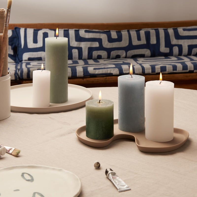 Bolsius Rustic Pillar Candles - Gift Set of 6 - Nordic Landscape - Decorative Household Candles - Length Burning Time - Unscented - Natural Plant Wax - Without Palm Oil - Image 2