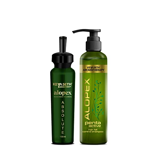 KEYA SETH AROMATHERAPY, DEVICE OF DROP KEYA SETH AROMATHERAPY Alopex Absolute & Penta Active Shampoo for Acute Hair Fall & New Hair Growth Treatment Kit Enriched with Korean Red Ginseng - Image 1