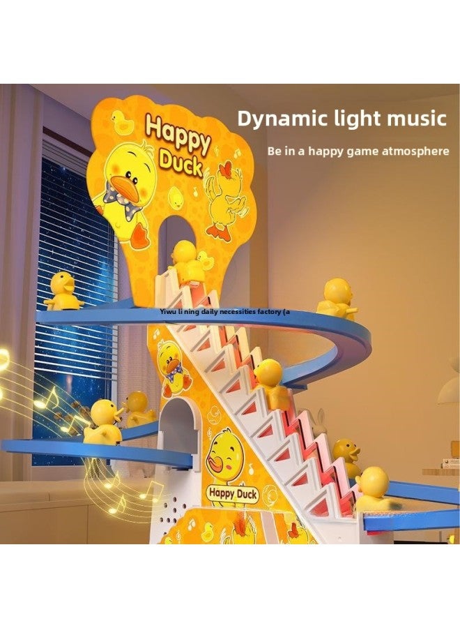 Baby Toys 0-1 Year Old Coax Baby Training To Learn To Look Up Newborn Children 8 Babies 0 To 3 Months Old 6-Color:【cute Duck Fun Climbing Stairs—rechargeable Version】—12 Little Yellow Ducks - Image 2