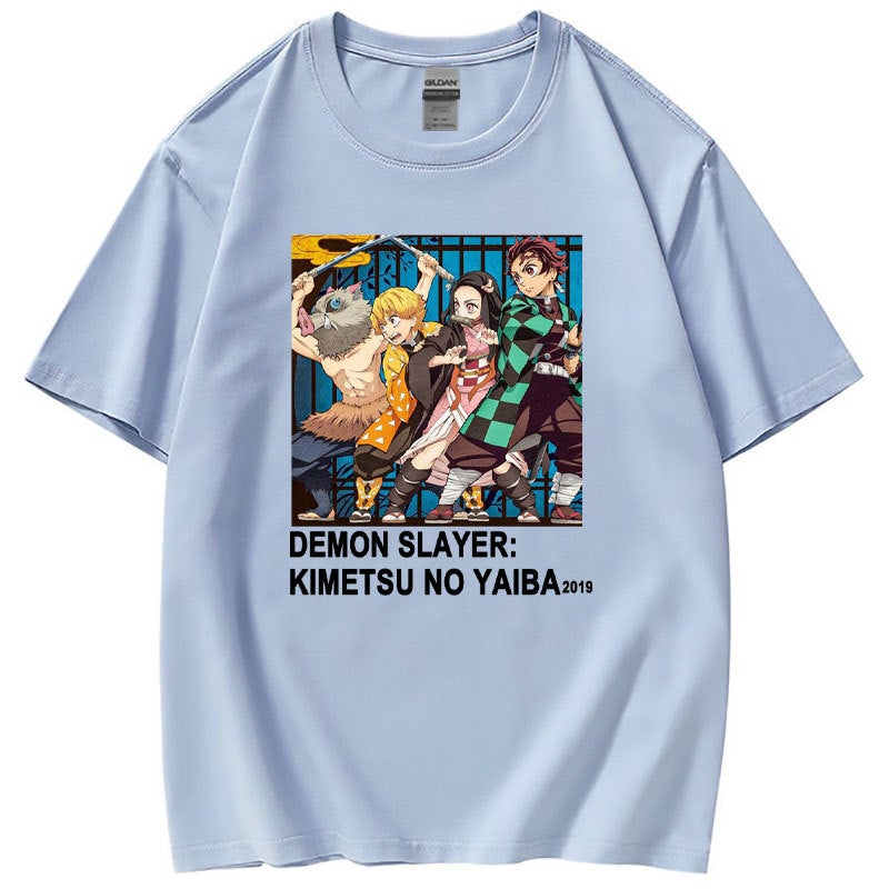 Cross-border Japanese animation cartoon printing cross-border men's and women's short-sleeved T-shirt top women's T-shirt spot - Image 1