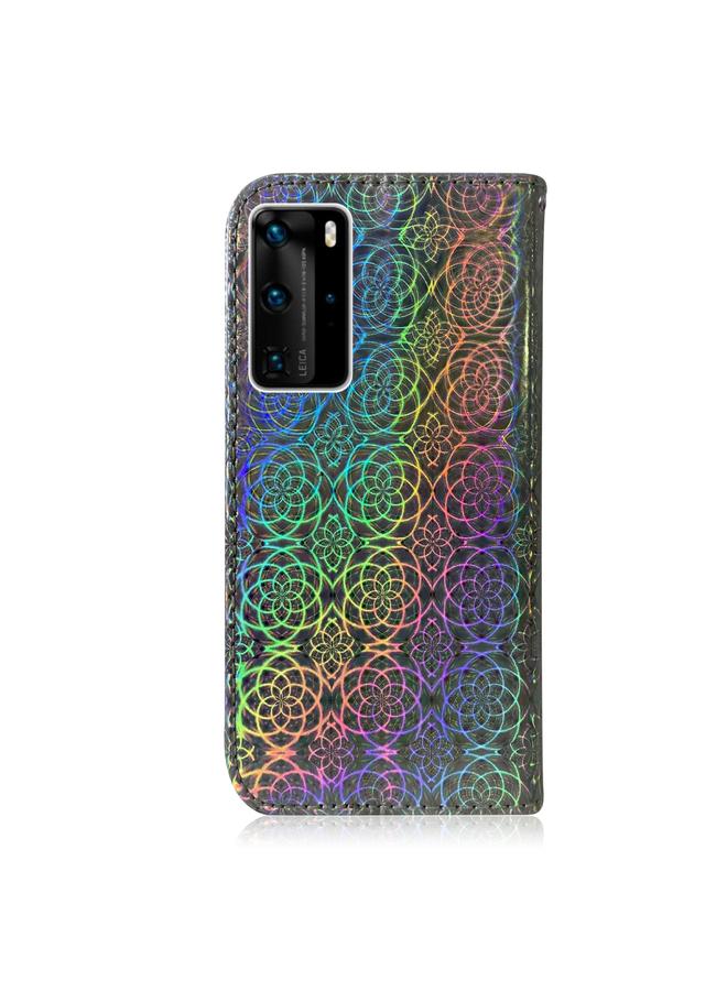 S-TOP Case For Huawei P40 Pro Solid Color Colorful Magnetic Buckle Horizontal Flip PU Leather Case with Holder & Card Slots & Wallet & Lanyard - Image 3