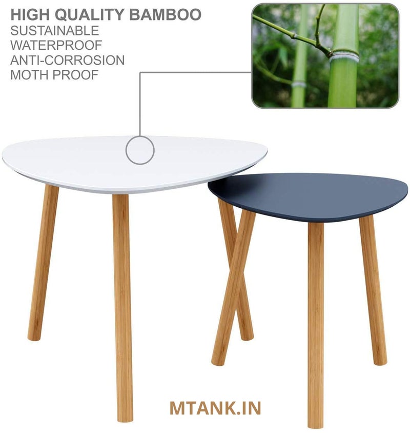 MTANK Nesting Coffee Wood Coffee Table Centre Table Indiana Balcony Tringal Coffee Table Wood Finish - Image 5