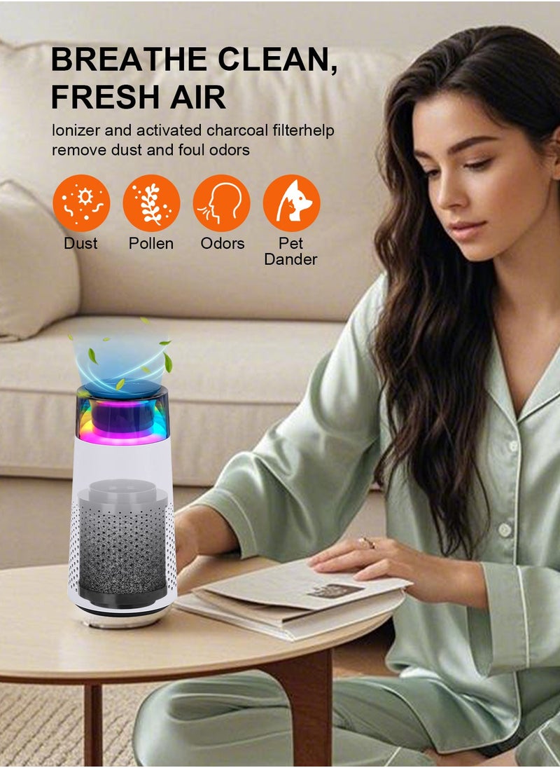 Air Purifier Replacement Filter, High-Efficiency Activated Carbon Filters Set, 1 Pack, Black