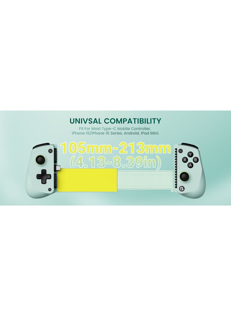 general Classic Gamepad X5 Lite Stretching Gaming Controller Zenless Zone Zero Co Branded Game Controller for Android & iPhone 15/16 Series (USB-C), 213mm Stretching Length, Supports Multiple Devices, Hall Effect Joystick, Turbo Function, Ergonomic and Lightweight Design, Pass-through Charging - Image 3
