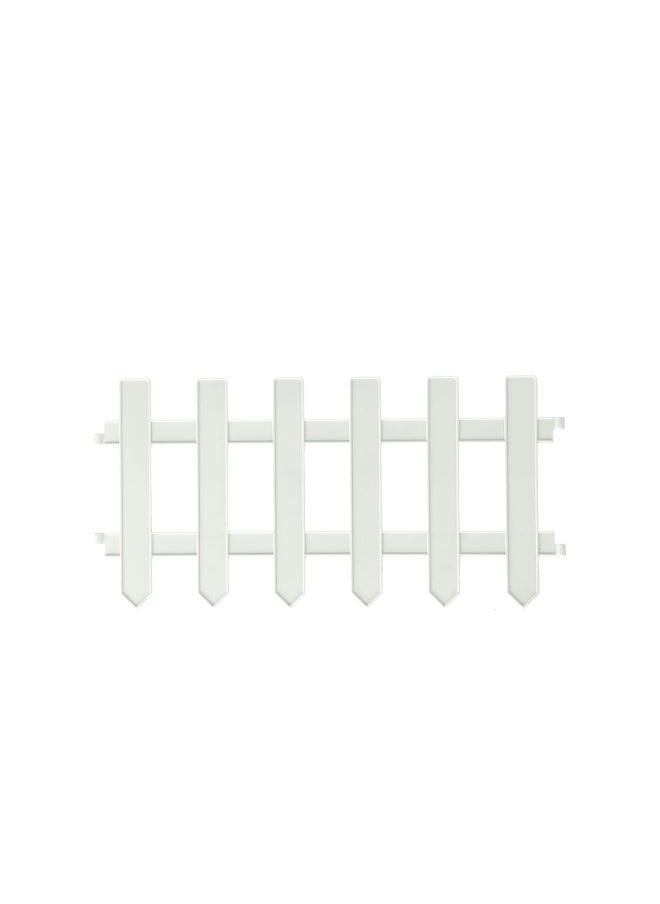 Garden Essentials Aesthetic and Decorative Look Durable Plastic Garden Fence Picket Set White 23.2 x 49 x 4 cm T21-600L1-050S  - Image 2