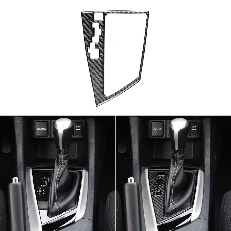 PJFUS Real Premium Carbon Fiber Car Center Console Gear Shift Panel Frame Trim Soft Sticker Compatible with Toyota CorollaLevin 2014 2015 2016 2017 2018 Auto Interior Accessories Black 1pcType B