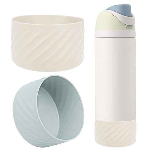 LUCKINEE 2Pcs Silicone Boot Base Sleeve for Owala Water Bottle FreeSip Twist and Flip Protective Silicone Bottom Bumper for Owala Flask Water Bottle Accessories BPA Free - Image 1