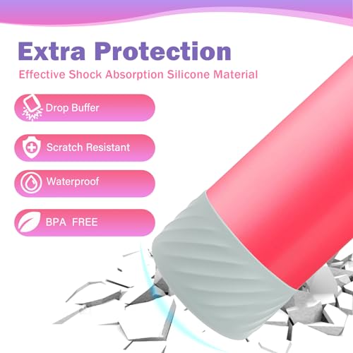 LUCKINEE 2Pcs Silicone Boot Base Sleeve for Owala Water Bottle FreeSip Twist and Flip Protective Silicone Bottom Bumper for Owala Flask Water Bottle Accessories BPA Free - Image 3