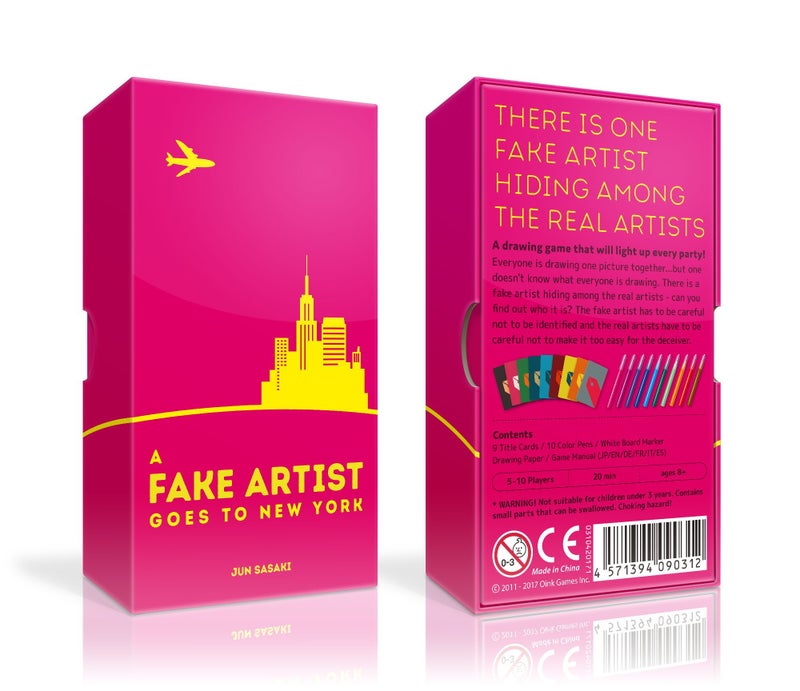 Oink Games A Fake Artist Goes to New York  Japanese Social Deduction Party Game for Families  Adults Creative Bluffing Hidden Roles Group Gameplay  510 Players  Fun Drawing Game  Ages 8 - Image 3