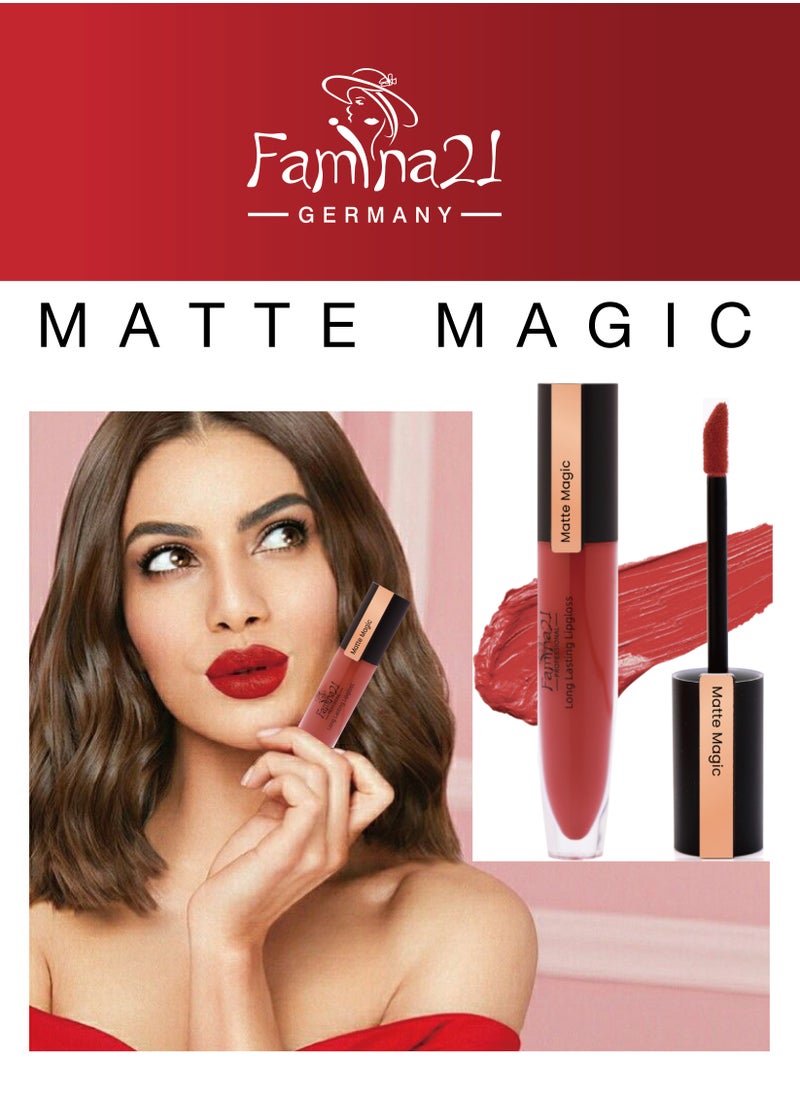 FAMINA21 FAMINA21 Lip Gloss | 20 Matte Color Shades | Long-Lasting, High-Pigment Formula | Smooth & Comfortable Wear (FM01, FML)  - Image 5