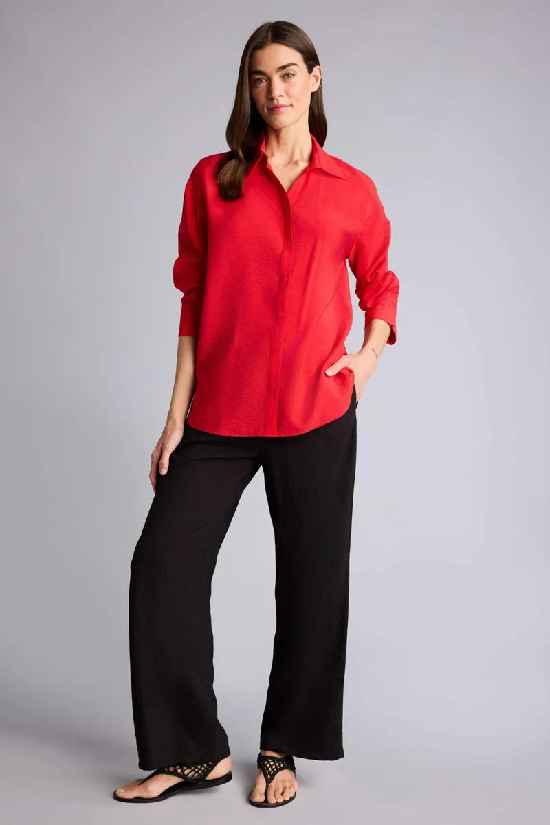 ديفاكتو Relax Fit Shirt Collar Long Sleeve Shirt