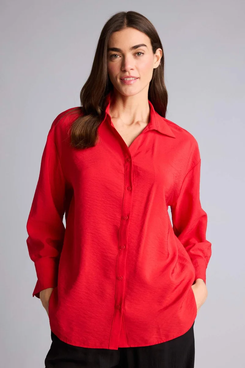 ديفاكتو Relax Fit Shirt Collar Long Sleeve Shirt