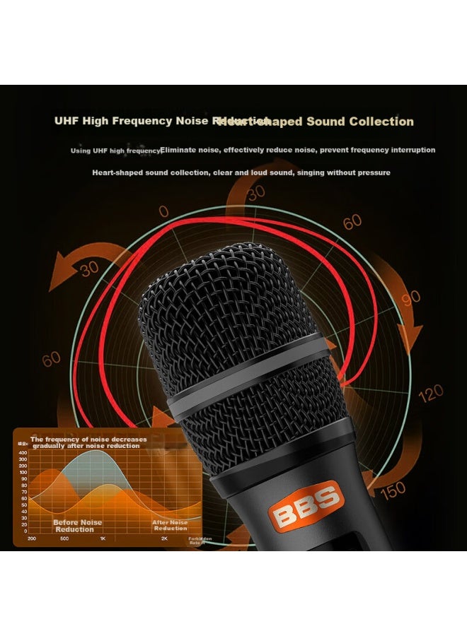 Bbs Microphone, Handheld Wireless, One-to Professional, U Band Uhf, Battery Microphone, Amplifier Receiver, Ktv Singing, Karaoke, Stage Performance, Hotel Host Special, Th-10 Zimai - Image 3