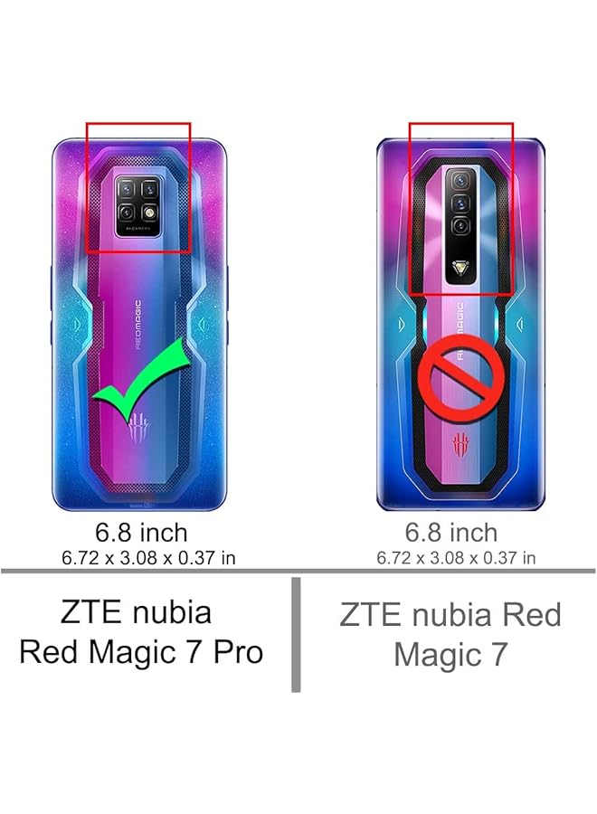 إيروريكس 1+2 جراب لهاتف Zte Nubia Red Magic 7 Pro مع واقي شاشة من الزجاج المقوى قطعتين ممتص للصدمات من مادة TPU ذات حافة ناعمة وواقي شفاف لهاتف Zte Nubia Red Magic 7 Pro شفاف - Image 3