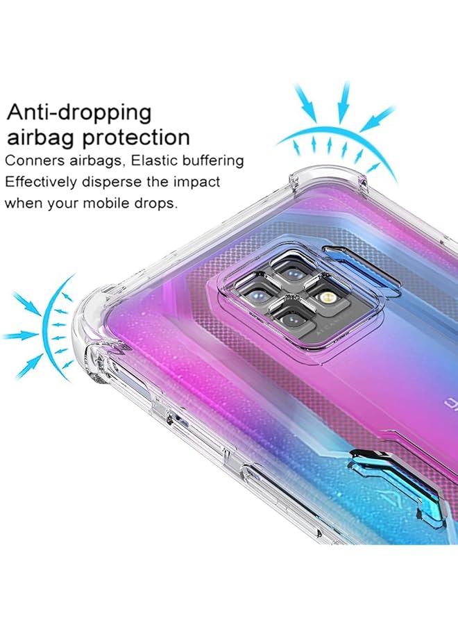إيروريكس 1+2 جراب لهاتف Zte Nubia Red Magic 7 Pro مع واقي شاشة من الزجاج المقوى قطعتين ممتص للصدمات من مادة TPU ذات حافة ناعمة وواقي شفاف لهاتف Zte Nubia Red Magic 7 Pro شفاف - Image 4