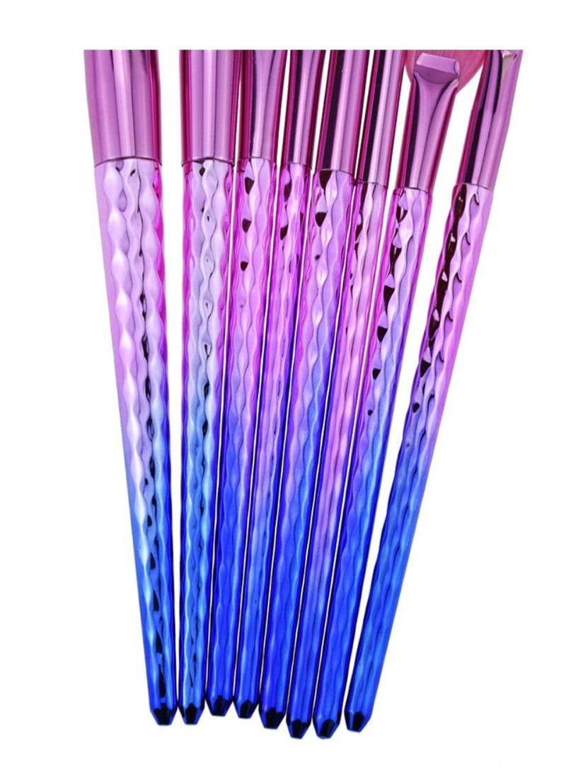 8-Piece Makeup Brush Set Multicolour - Image 2