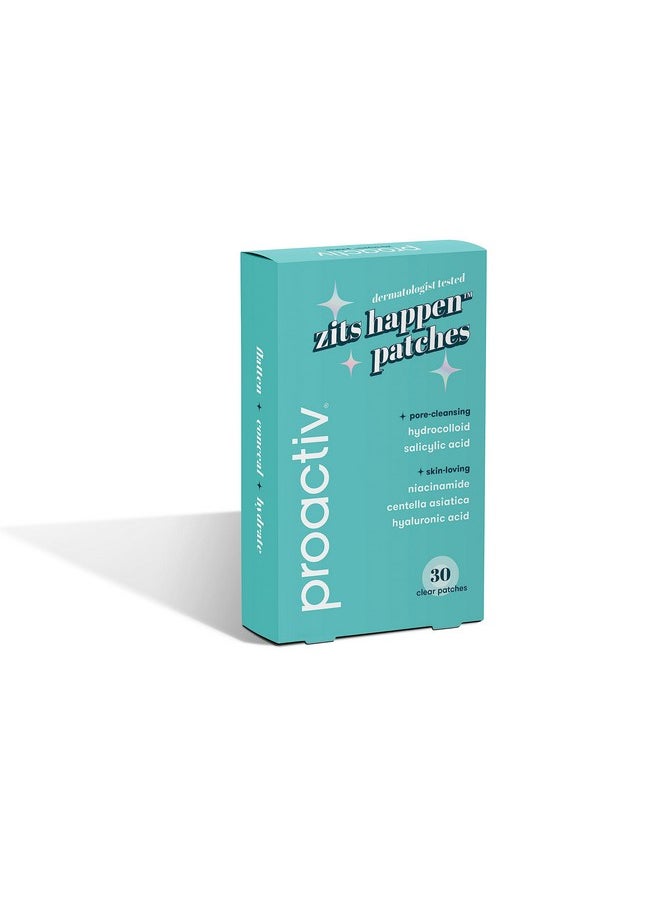 Proactiv - Roactiv Zits Happen® Hydrocolloid Acne Patches Pimple Patches For Face And Back Acne With Pore Cleansing Salicylic Acid 30 Count - Image 1
