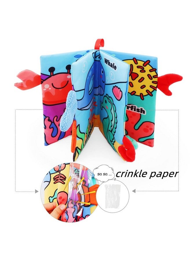 KolorFish Baby High Contrast Sensory Soft Books Toy for Newborn 0 3 6 12 Months Crinkle Cloth Tails Book Babies Early Development Activity Book Toys for First Gift Infants (Pack of 3) - Image 3