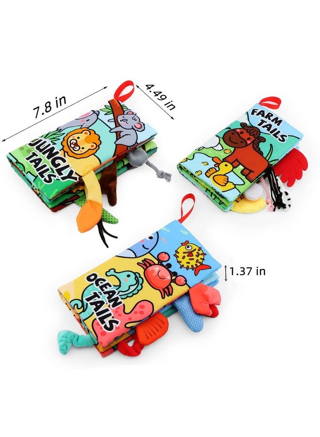 KolorFish Baby High Contrast Sensory Soft Books Toy for Newborn 0 3 6 12 Months Crinkle Cloth Tails Book Babies Early Development Activity Book Toys for First Gift Infants (Pack of 3) - Image 5