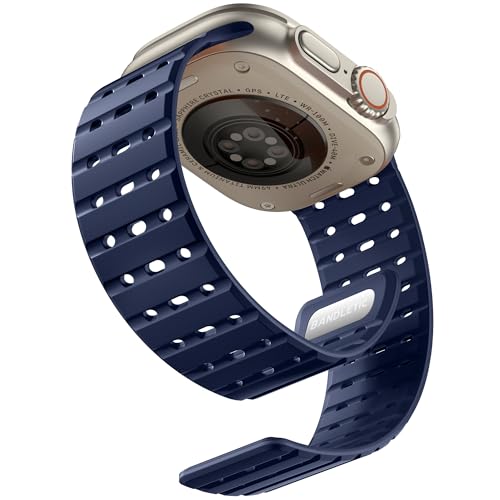 Bandletic Compatible with Apple Watch Ultra 3 Band Men Women Rugged Magnetic Silicone Sport Watchband for iWatch 49mmUltra 32146mm111045mm98744mmSE3SE2SE65442mm321 - Image 1