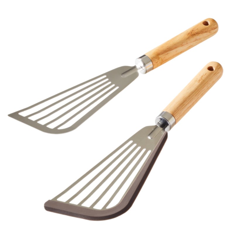 Ayesha Ayesha Curry Kitchenware Tools and Gadgets CookingKitchen Utensil SetFish Turners 2 Piece Stainless Steel