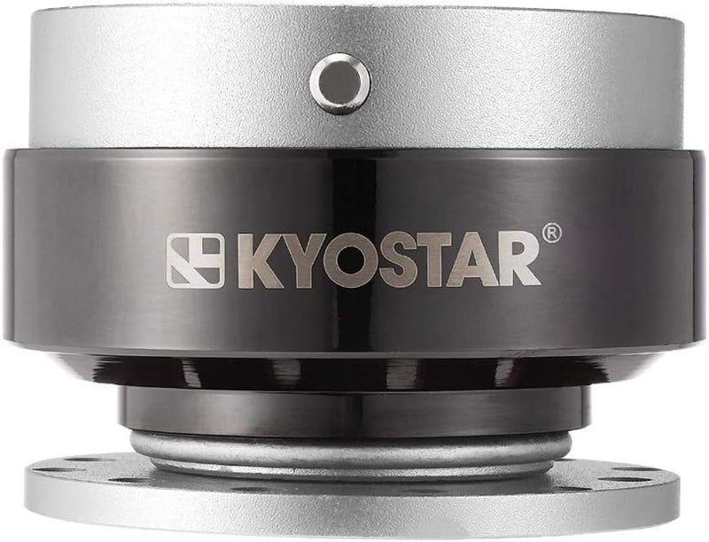 Kyostar طقم محول محور ألومنيوم سريع الفك لعجلة القيادة من التيتانيوم كيوسطار (فضي) جودة محسنة للاستخدام اليومي - Image 2