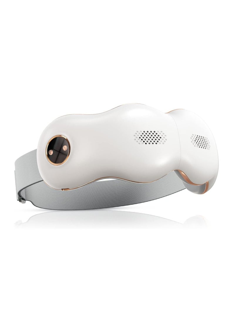Eye Massager with Heat, Music Heated Massager for Migraines, Ideal Gifts for Women/ Men, Eye Mask Improve Sleep, Protein Material, Reduce Dark Circles and Puffiness, Silent Mode, Woman Men Gift - Image 1