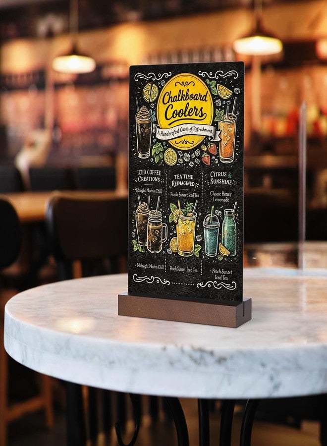 Kivsty Tabletop Chalkboard with Wood Stand - 3 Pack, 8 x 12 Inch Double Sided Blackboard Food Signs Menu Message Boards for Coffee Bar, Lemonade Stand, Party Decoration - Vertical Back - Image 4
