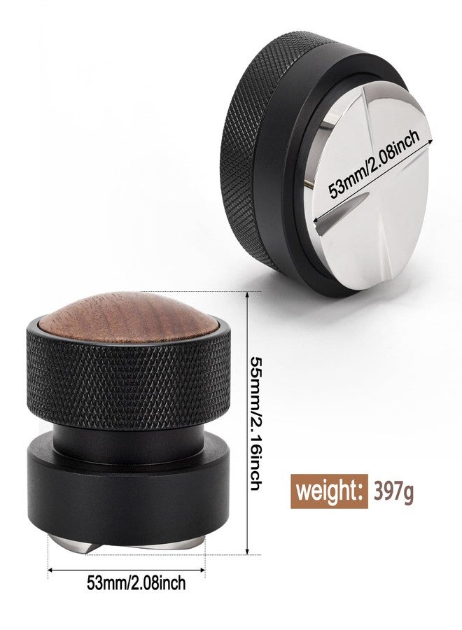 LYHLYA 53mm Coffee Distributor and Tamper, Dual Head Espresso Tool with Adjustable Depth - Professional Coffee Leveler and Hand Tamper for 51mm Portafilters, Barista-Grade Espresso Accessory (53mm) - Image 2
