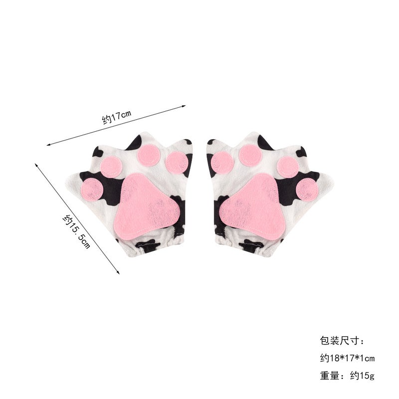 Cosplay Cartoon Claw Mittens Cow gloves 