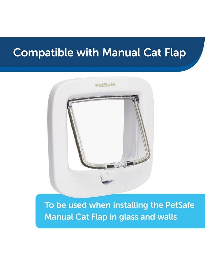 Petsafe Installation Adapter, Mounting Adapter For Installation Of Petsafe Microchip Cat Flap And Manual Cat Flap, For Glass, Walls And Metal Doors, White - Image 3