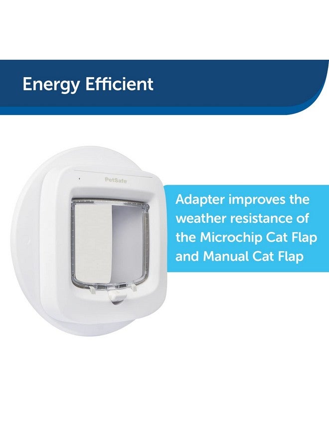 Petsafe Installation Adapter, Mounting Adapter For Installation Of Petsafe Microchip Cat Flap And Manual Cat Flap, For Glass, Walls And Metal Doors, White - Image 4