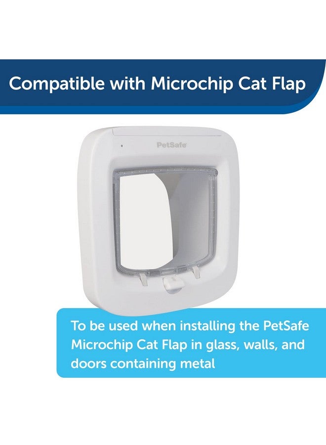 Petsafe Installation Adapter, Mounting Adapter For Installation Of Petsafe Microchip Cat Flap And Manual Cat Flap, For Glass, Walls And Metal Doors, White - Image 2