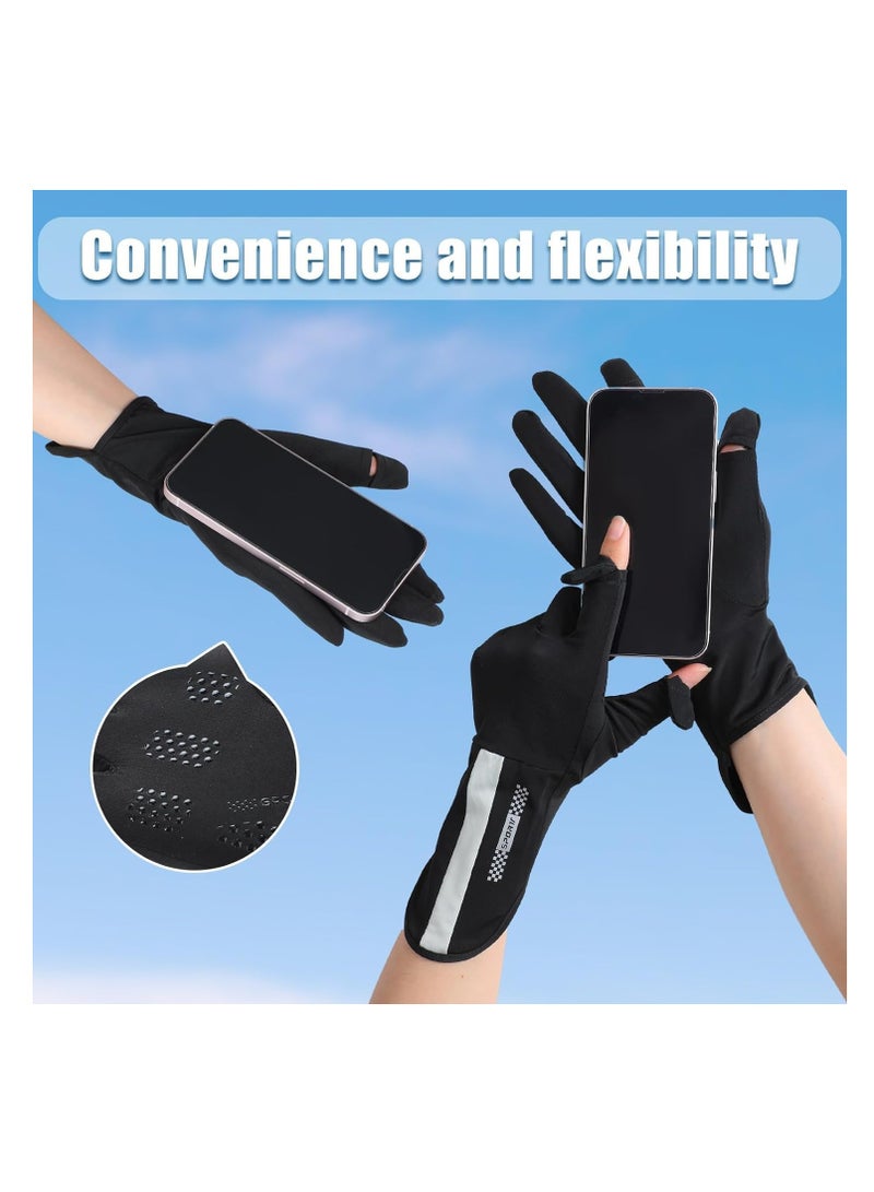 SYOSI 2 Pairs Women's UPF 50+ UV Long Sun Protection Gloves for Outdoor Sports and Cycling  - Image 3