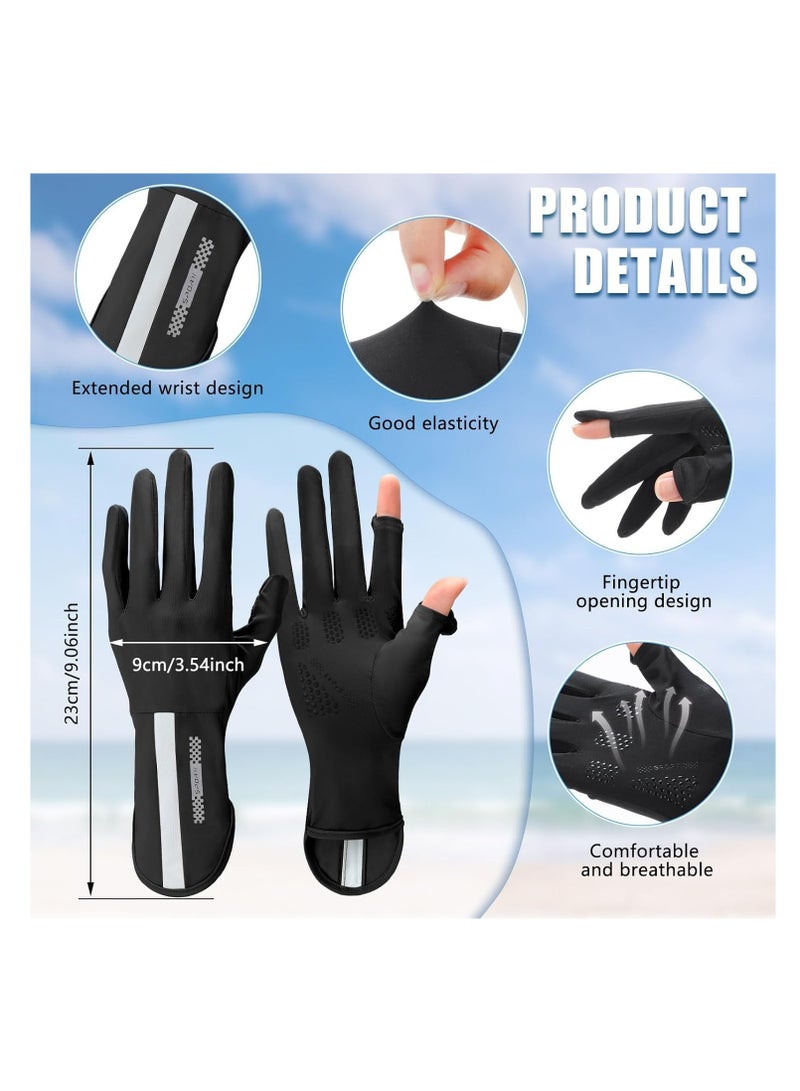 SYOSI 2 Pairs Women's UPF 50+ UV Long Sun Protection Gloves for Outdoor Sports and Cycling  - Image 2